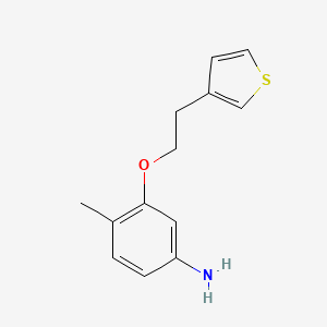 molecular formula C13H15NOS B1443993 4-甲基-3-[2-(噻吩-3-基)乙氧基]苯胺 CAS No. 1339816-93-1
