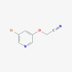 molecular formula C7H5BrN2O B1444002 2-[(5-Bromopyridin-3-yl)oxy]acetonitrile CAS No. 1112983-11-5