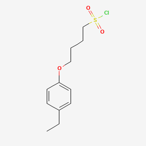 molecular formula C12H17ClO3S B1444009 4-(4-Ethylphenoxy)butane-1-sulfonyl chloride CAS No. 1340297-76-8