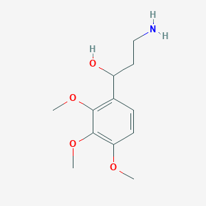 molecular formula C12H19NO4 B1444011 3-Amino-1-(2,3,4-trimethoxyphenyl)propan-1-ol CAS No. 1447966-07-5