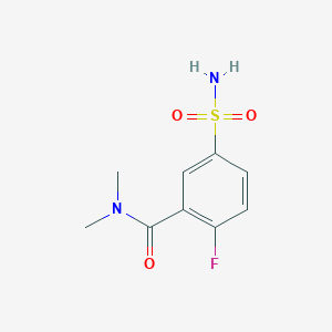 2-fluoro-N,N-dimethyl-5-sulfamoylbenzamide