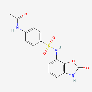 N-[4-[(2-oxo-3H-1,3-benzoxazol-7-yl)sulfamoyl]phenyl]acetamide