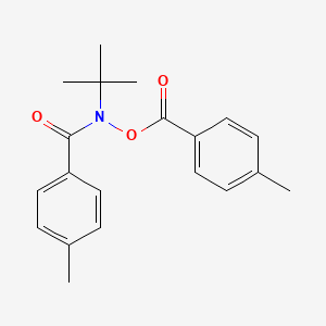 molecular formula C20H23NO3 B14440236 N-tert-Butyl-4-methyl-N-[(4-methylbenzoyl)oxy]benzamide CAS No. 76204-05-2