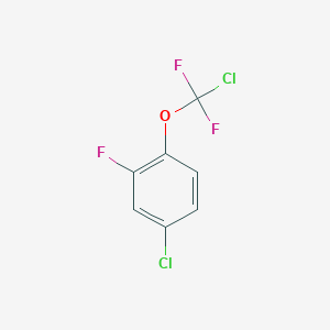 molecular formula C7H3Cl2F3O B1444024 4-Chloro-1-[chloro(difluoro)-methoxy]-2-fluoro-benzene CAS No. 1404193-59-4