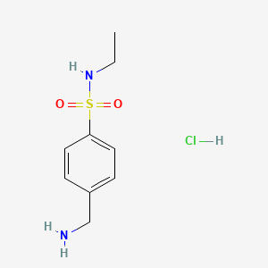 molecular formula C9H15ClN2O2S B1444027 4-(氨基甲基)-N-乙基苯-1-磺酰胺盐酸盐 CAS No. 878784-25-9