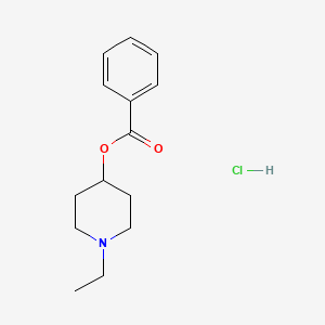 1-Ethyl-4-piperidyl benzoate hydrochloride