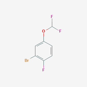 molecular formula C7H4BrF3O B1444032 2-Bromo-4-(difluoromethoxy)-1-fluorobenzene CAS No. 1261475-23-3