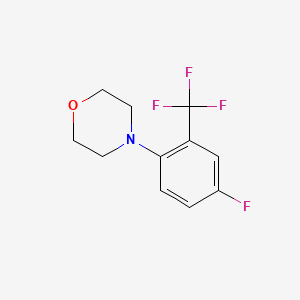 molecular formula C11H11F4NO B1444033 4-(4-Fluoro-2-(trifluoromethyl)phenyl)morpholine CAS No. 1707392-04-8