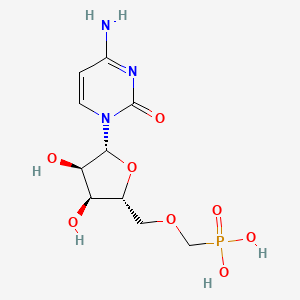 molecular formula C10H16N3O8P B14440344 5'-O-(Phosphonomethyl)cytidine CAS No. 77032-39-4