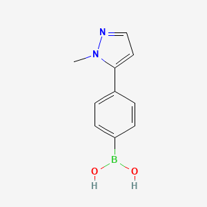 molecular formula C10H11BN2O2 B1444035 [4-(1-methyl-1H-pyrazol-5-yl)phenyl]boronic acid CAS No. 1487353-57-0