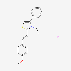 3-Ethyl-2-[2-(4-methoxyphenyl)ethenyl]-4-phenyl-1,3-thiazol-3-ium iodide