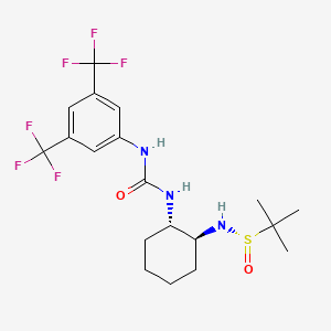 (S)-N-((1S,2S)-2-(3-(3,5-Bis(trifluoromethyl)phenyl)ureido)cyclohexyl)-2-methylpropane-2-sulfinamide
