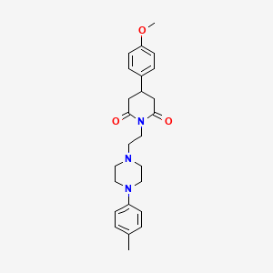 2,6-Piperidinedione, 4-(4-methoxyphenyl)-1-(2-(4-(4-methylphenyl)-1-piperazinyl)ethyl)-