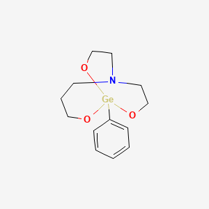 molecular formula C13H19GeNO3 B14440394 1-Phenyl-2,9,10-trioxa-6-aza-1-germabicyclo[4.3.3]dodecane CAS No. 76666-30-3