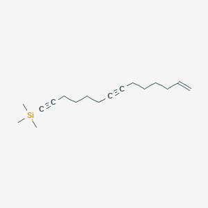 molecular formula C17H28Si B14440415 Trimethyl(tetradec-13-ene-1,7-diyn-1-yl)silane CAS No. 74585-59-4