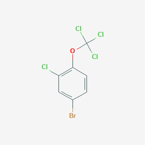 molecular formula C7H3BrCl4O B1444043 4-Bromo-2-chloro-1-(trichloromethoxy)benzene CAS No. 1417567-52-2