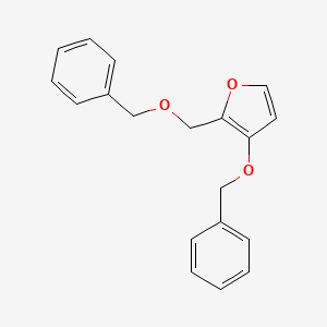 molecular formula C19H18O3 B14440440 3-(Benzyloxy)-2-[(benzyloxy)methyl]furan CAS No. 76833-05-1