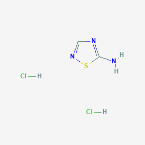 molecular formula C2H5Cl2N3S B1444046 1,2,4-Thiadiazol-5-amine dihydrochloride CAS No. 1588440-88-3