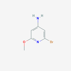 molecular formula C6H7BrN2O B1444048 2-Bromo-6-methoxypyridin-4-amine CAS No. 1196152-34-7