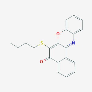 molecular formula C20H17NO2S B14440481 6-(Butylsulfanyl)-5H-benzo[a]phenoxazin-5-one CAS No. 78490-01-4