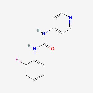 molecular formula C12H10FN3O B14440529 N-(2-Fluorophenyl)-N'-pyridin-4-ylurea CAS No. 76947-65-4