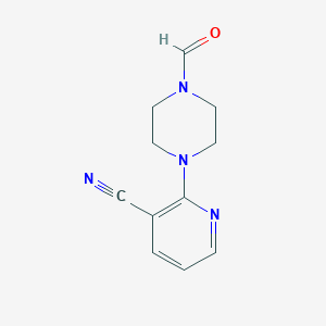 molecular formula C11H12N4O B1444055 2-(4-Formylpiperazin-1-yl)pyridine-3-carbonitrile CAS No. 1225710-24-6