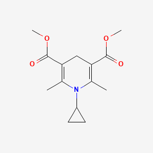 molecular formula C14H19NO4 B1444057 Dimethyl 1-cyclopropyl-2,6-dimethyl-1,4-dihydropyridine-3,5-dicarboxylate CAS No. 1379811-44-5