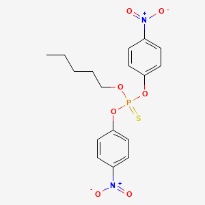 molecular formula C17H19N2O7PS B14440590 Phosphorothioic acid, O,O-bis(4-nitrophenyl) O-pentyl ester CAS No. 79985-96-9