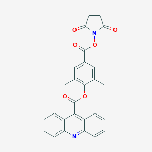 B144406 [4-(2,5-Dioxopyrrolidin-1-yl)oxycarbonyl-2,6-dimethylphenyl] acridine-9-carboxylate CAS No. 115853-72-0