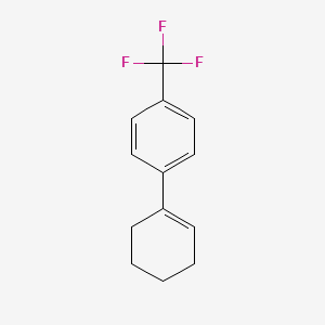 molecular formula C13H13F3 B14440614 1-(Cyclohex-1-en-1-yl)-4-(trifluoromethyl)benzene CAS No. 74975-88-5