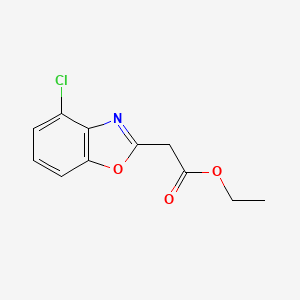 molecular formula C11H10ClNO3 B1444064 Ethyl 2-(4-chlorobenzo[D]oxazol-2-YL)acetate CAS No. 1446332-73-5