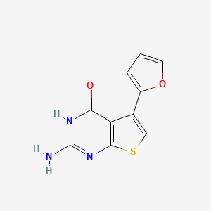 molecular formula C10H7N3O2S B1444067 2-amino-5-(2-furyl)thieno[2,3-d]pyrimidin-4(3H)-one CAS No. 1215953-84-6