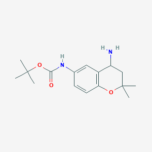 molecular formula C16H24N2O3 B1444073 4-氨基-6-(叔丁氧羰基氨基)-2,2-二甲基色满 CAS No. 1314406-35-3