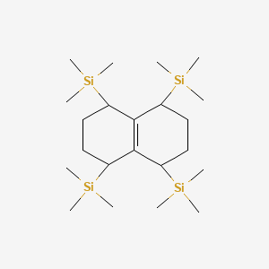 molecular formula C22H48Si4 B14440753 Silane, (1,2,3,4,5,6,7,8-octahydro-1,4,5,8-naphthalenetetrayl)tetrakis(trimethyl- CAS No. 75272-68-3