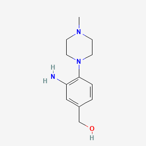 molecular formula C12H19N3O B1444076 [3-Amino-4-(4-methylpiperazin-1-yl)phenyl]methanol CAS No. 1158643-48-1