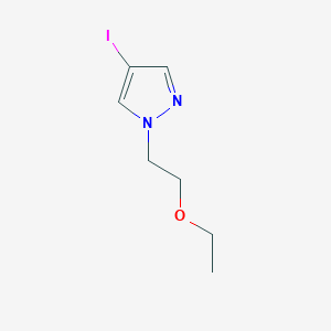molecular formula C7H11IN2O B1444077 1-(2-乙氧基乙基)-4-碘-1H-吡唑 CAS No. 1494045-74-7