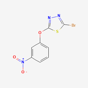 molecular formula C8H4BrN3O3S B1444081 2-溴-5-(3-硝基苯氧基)-1,3,4-噻二唑 CAS No. 1339381-69-9