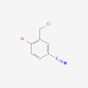 molecular formula C8H5BrClN B1444087 4-Bromo-3-(chloromethyl)benzonitrile CAS No. 853027-80-2