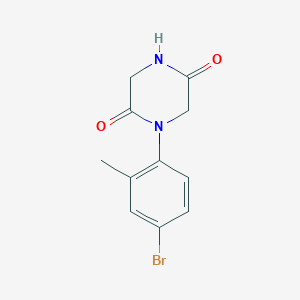 1-(4-Bromo-2-methylphenyl)piperazine-2,5-dione