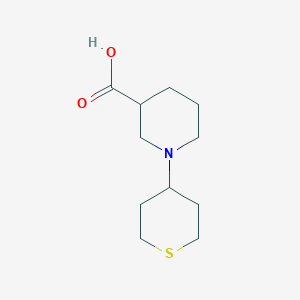 B1444089 1-(tetrahydro-2H-thiopyran-4-yl)piperidine-3-carboxylic acid CAS No. 1158593-81-7