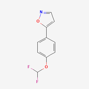 molecular formula C10H7F2NO2 B1444092 5-[4-(Difluoromethoxy)phenyl]-1,2-oxazole CAS No. 1493428-68-4