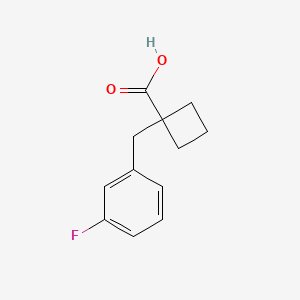 molecular formula C12H13FO2 B1444093 1-[(3-氟苯基)甲基]环丁烷-1-羧酸 CAS No. 1439903-06-6