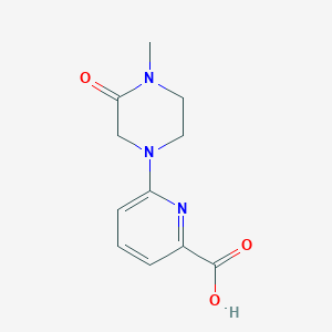 molecular formula C11H13N3O3 B1444105 6-(4-甲基-3-氧代哌嗪-1-基)吡啶-2-羧酸 CAS No. 1378724-53-8