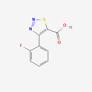 molecular formula C9H5FN2O2S B1444110 4-(2-Fluorophenyl)-1,2,3-thiadiazole-5-carboxylic acid CAS No. 183304-92-9