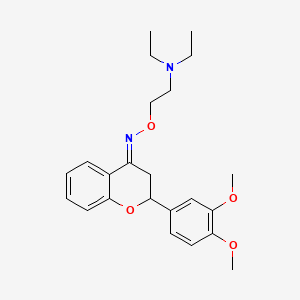 2,3-Dihydro-2-(3,4-dimethoxyphenyl)-4H-1-benzopyran-4-one O-(2-(diethylamino)ethyl)oxime