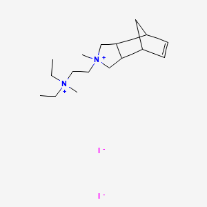 4,7-Methanoisoindolinium, 3a,7a-dihydro-2-(2-(diethylmethylammonio)ethyl)-2-methyl-, diiodide