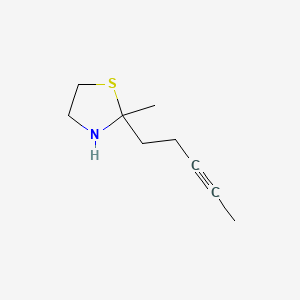 2-Methyl-2-(3-pentynyl)thiazolidine