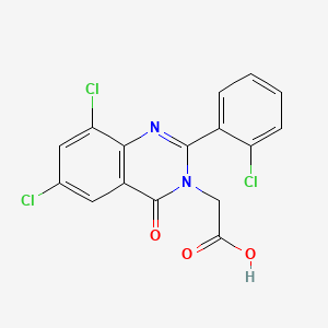 3(4H)-Quinazolineacetic acid, 2-(o-chlorophenyl)-6,8-dichloro-4-oxo-