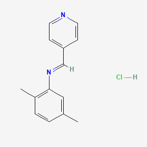 2,5-Dimethyl-N-(4-pyridinylmethylene)benzenamine monohydrochloride