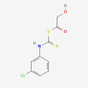 Carbanilic acid, m-chlorodithio-, glycolate